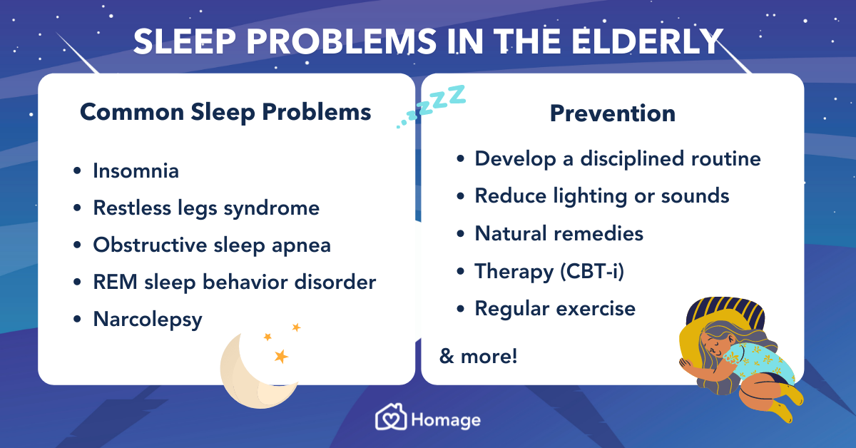 Sleep Problems in the Elderly: Types, Causes & Tips - Homage Malaysia